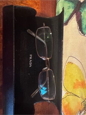 Prada Rectangular Metal Frame in Rose Gold